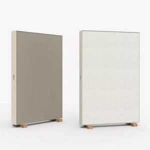 Lintex Screen Wall Unit - Mur d'insonorisation, Couleur Cozy 450 / Xpress 60162, Pietement Blanc perle/ Chene, Taille L120 x H185,5 cm