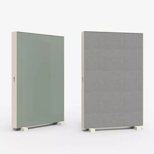 Lintex Screen Wall Unit - Mur d'insonorisation, Couleur Frank 540 / Xpress 60003, Pietement Blanc perle, Taille L120 x H185,5 cm