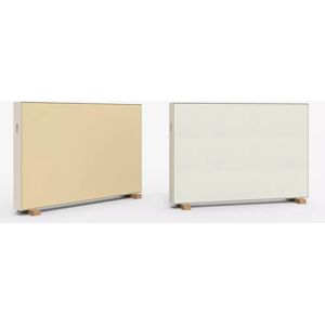 Lintex Screen Wall Unit - Mur d'insonorisation, Couleur Mellow 730 / Xpress 60162, Pietement Blanc perle/ Chene, Taille L180 x H125,5 cm