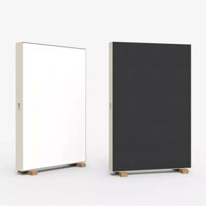 Lintex Screen Wall Unit - Mur d'insonorisation, Couleur Pure 130 / Xpress 60999, Pietement Blanc perle/ Chene, Taille L120 x H185,5 cm