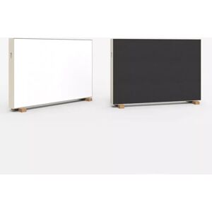 Lintex Screen Wall Unit - Mur d'insonorisation, Couleur Pure 130 / Xpress 60999, Pietement Blanc perle/ Chene, Taille L180 x H125,5 cm