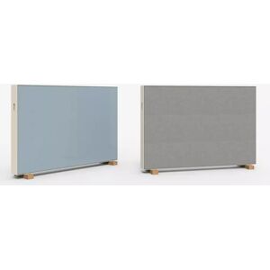 Lintex Screen Wall Unit - Mur d'insonorisation, Couleur Smooth 340 / Xpress 60003, Pietement Blanc perle/ Chene, Taille L180 x H125,5 cm