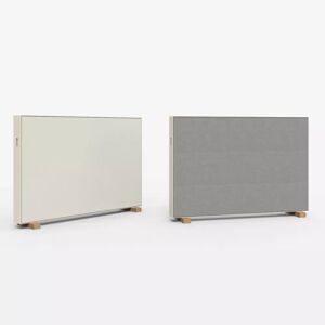 Lintex Screen Wall Unit - Mur d'insonorisation, Couleur Soft 150 / Xpress 60003, Pietement Blanc perle/ Chene, Taille L180 x H125,5 cm