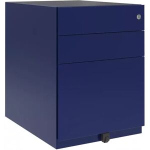 Bisley Caisson de bureau Note Mobile - bas, 3 tiroirs, largeur 42 cm, Couleur Oxford Blue