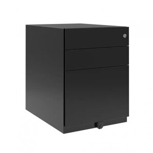 Bisley Caisson de bureau Note Mobile - bas, 3 tiroirs, largeur 42 cm, Couleur Black