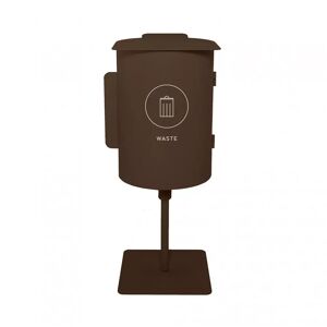 TreCe Poubelle de tri selectif Birdie - Simple, Finition Waste - 43 L, Couleur Chocolat