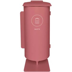 TreCe Poubelle de tri selectif Birdie - Simple, Finition Waste - 63 L, Couleur Rose