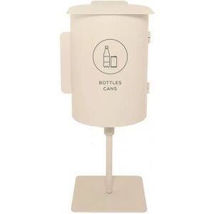 TreCe Poubelle de tri selectif Birdie - Simple, Finition Bottles/Cans - 43 L, Couleur Blanc nacre