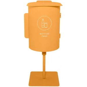 TreCe Poubelle de tri selectif Birdie - Simple, Finition Bottles/Cans - 43 L, Couleur Saffran