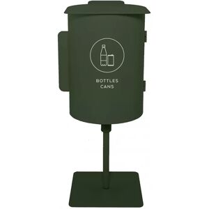 TreCe Poubelle de tri selectif Birdie - Simple, Finition Bottles/Cans - 43 L, Couleur Vert foret