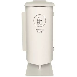 TreCe Poubelle de tri selectif Birdie - Simple, Finition Bottles/Cans - 63 L, Couleur Blanc