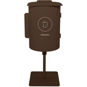 TreCe Poubelle de tri selectif Birdie - Simple, Finition Organic - 43 L, Couleur Chocolat