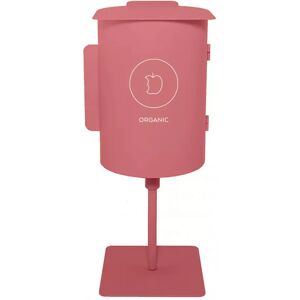 TreCe Poubelle de tri selectif Birdie - Simple, Finition Organic - 43 L, Couleur Rose