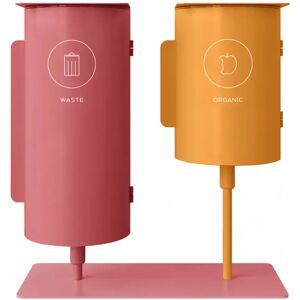 TreCe Poubelles de tri selectif Birdie, Finition Gammelrosa Waste (63L) & Saffran Organic (43L)