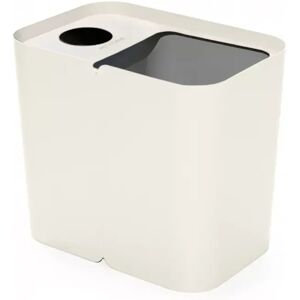 TreCe Poubelle de tri selectif Hold, Finition PET/Cans & Waste, Couleur Blanc