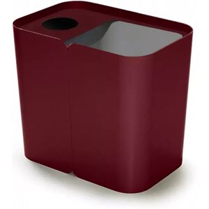 TreCe Poubelle de tri selectif Hold, Finition PET/Cans & Waste, Couleur Bordeaux