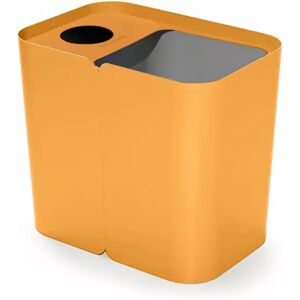 TreCe Poubelle de tri selectif Hold, Finition PET/Cans & Waste, Couleur Saffran