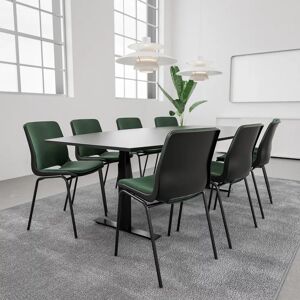 Generic Table de conference SET 8 personnes - Agenda + Profim Ana, Plateau Noir, Stol Black / Graphite / Dark Green