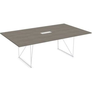 Narbutas Table de reunion Air, Finition White / Grey Wood