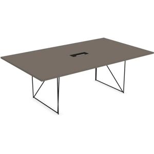 Narbutas Table de reunion Air, Finition Black / Cubanit Grey