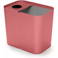 TreCe Poubelle de tri sélectif Hold, Finition PET/Cans & Waste, Couleur Rose