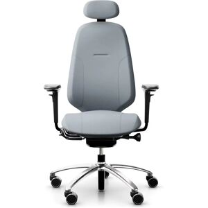 Chaise de bureau RH Mereo 300, Tissu Light Grey (Select SC60139), Appui-tete Oui, Accoudoirs Avec, Pietement Argent