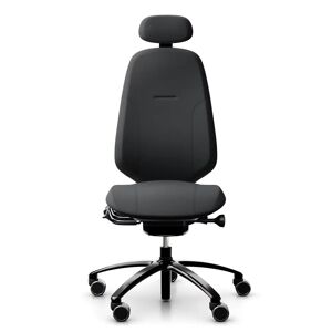 Chaise de bureau RH Mereo 300, Tissu Dark Grey (Select SC60134), Appui-tete Oui, Accoudoirs Sans, Pietement Noir