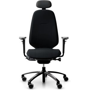 Chaise de bureau RH Mereo 300, Tissu Black (Select SC60999), Appui-tete Oui, Accoudoirs Avec, Pietement Noir