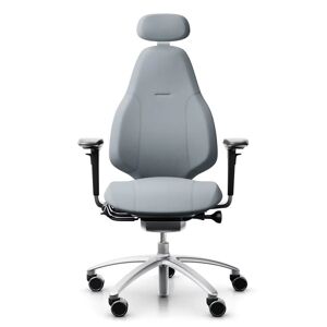 Chaise de bureau RH Mereo 220, Tissu Light Grey (Select SC60139), Appui-tete Oui, Accoudoirs Avec, Pietement Argent