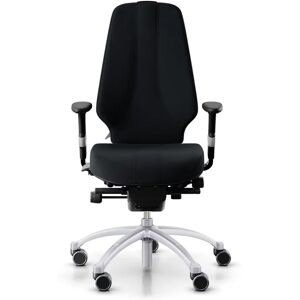 Chaise de bureau RH Logic 400 Elite 24/7, Tissu Black (Select SC60999), Appui-tete Non, Accoudoirs Avec, Pietement Argent