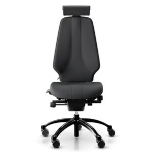 Chaise de bureau RH Logic 400 Komfort, Tissu Dark Grey (Select SC60134), Appui-tete Oui, Accoudoirs Sans, Pietement Noir