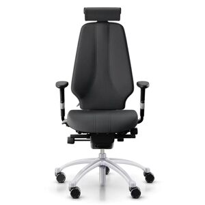 Chaise de bureau RH Logic 400 Komfort, Tissu Dark Grey (Select SC60134), Appui-tete Oui, Accoudoirs Avec, Pietement Argent