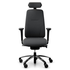 Fauteuil RH New Logic 220 - Ergonomique, Tissu Charcoal (Select SC60051), Appui-tete Oui, Accoudoirs Avec, Roulettes Roulettes  pour sols durs