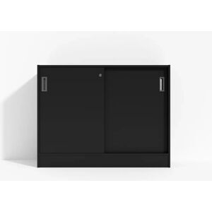 Direkt Interiör Armoire Modea - portes coulissantes, 2 etageres, Couleur Noir