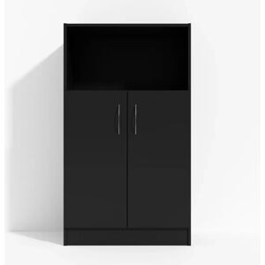 Direkt Interiör Armoire Modea - portes, 3 etageres, Couleur Noir