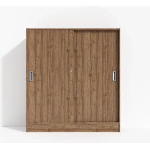 Direkt Interiör Armoire Modea - portes coulissantes, 3 etageres, Couleur Noyer