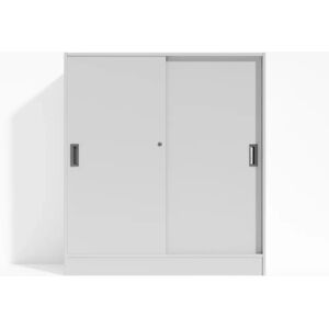 Direkt Interiör Armoire Modea - portes coulissantes, 3 etageres, Couleur Gris clair