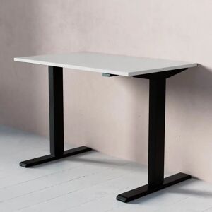 Direkt Interiör Bureau assis debout electrique ACT, Taille 100x60 cm, Plateau Gris clair, Base  Noir