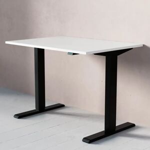 Direkt Interiör Bureau assis debout electrique ACT, Taille 100x70 cm, Plateau Blanc, Base  Noir