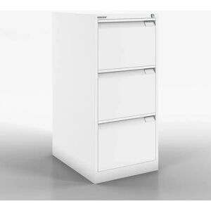 Bisley Armoire pour dossiers suspendus BS Filing Flush Front - 3 tiroirs, largeur 41,3 cm, Couleur Traffic White