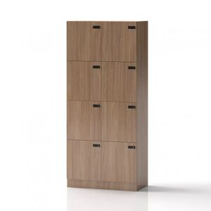 Direkt Interiör Armoire a casiers Lockers Forty - 8 portes, Couleur Chene, Verrou Code