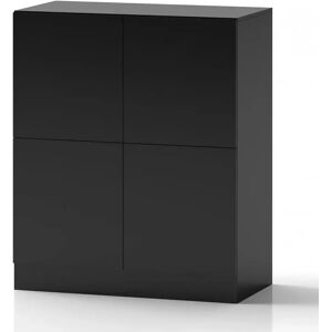 Direkt Interiör Armoire a casiers Lockers Fifty - 4 portes, Couleur Noir, Verrou Code