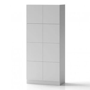 Direkt Interiör Armoire a casiers Lockers Fifty - 8 portes, Couleur Blanc, Verrou Serrure