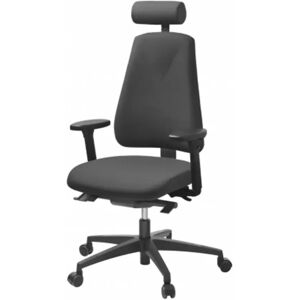 Direkt Interiör Fauteuil LD 6340 - Multisynchrone, dossier haut, Couleur Gris fonce, Accoudoirs Accoudoir 4D, Pietement Noir