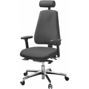 Direkt Interiör Fauteuil LD 6340 - Multisynchrone, dossier haut, Couleur Gris fonce, Accoudoirs Accoudoir 4D, Pietement Aluminium poli brillant