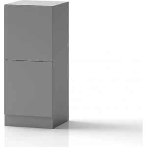 Direkt Interiör Armoire casier de rangement d'effets personnels - 2 portes, largeur 50 cm, Couleur Gris clair, Verrou Sans (fourni avec une ouverture par poussee)