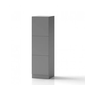 Direkt Interiör Armoire casier de rangement d'effets personnels - 3 portes, largeur 50 cm, Couleur Gris clair, Verrou Code