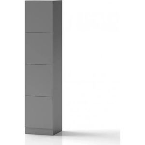 Direkt Interiör Armoire casier de rangement d'effets personnels - 4 portes, largeur 50 cm, Couleur Gris clair, Verrou Serrure