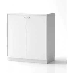 Brizley of Scandinavia Armoire de rangement de bureau Crito, Couleur Blanc, Verrou Avec, Base  Base