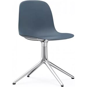 Normann Copenhagen Chaise de conference Form - Support pivotant, Couleur Bleu, Structure / Pieds Aluminium